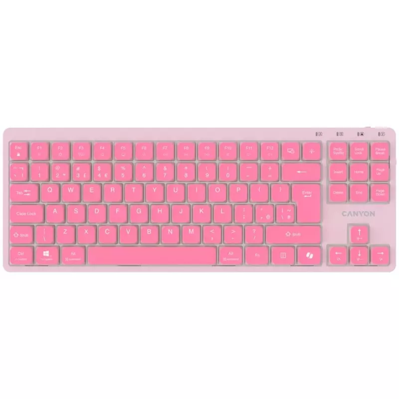 CANYON klaviatūra OnType 10 Low Profile EN Wired Pink