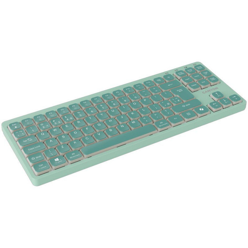CANYON OnType 10 Low Profile EN Wired Green Keyboard