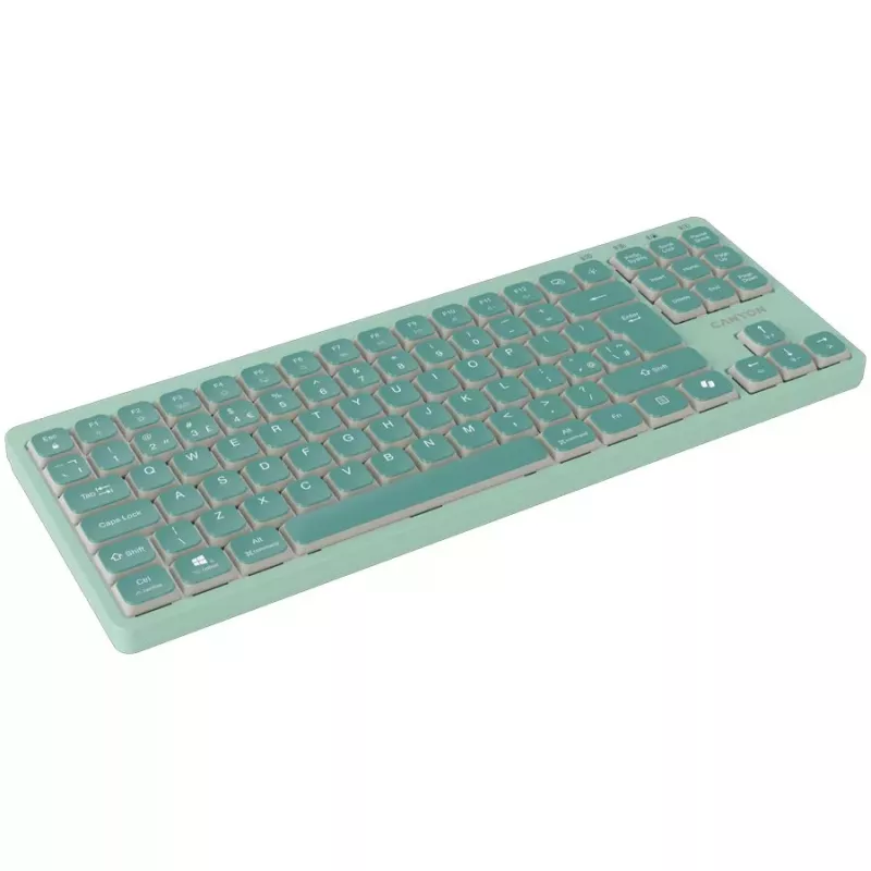 CANYON OnType 10 Low Profile EN Wired Green Keyboard