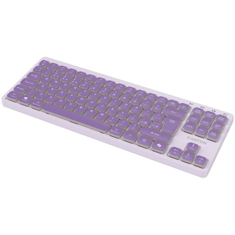 CANYON klaviatūra OnType 10 Low Profile EN Wired Violet