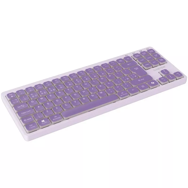 CANYON klaviatūra OnType 10 Low Profile EN Wired Violet
