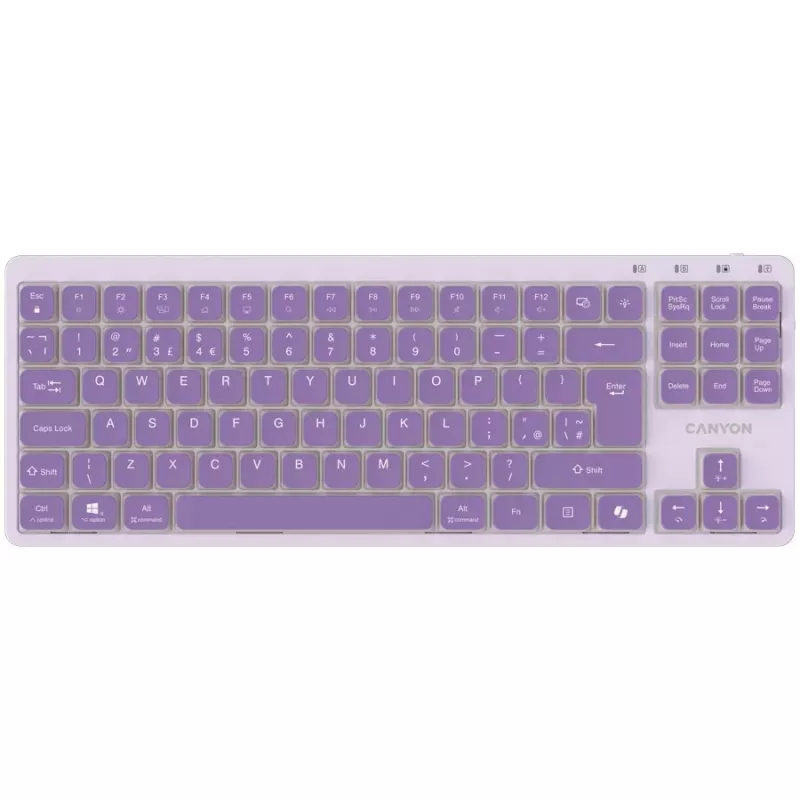 CANYON klaviatūra OnType 10 Low Profile EN Wired Violet