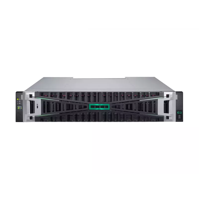 HPE Modular Smart Array 2070 16Gb Fibre Channel SFF Storage - 7 kartos - Hibridinis „Flash“ masyvas - 0 TB - 24 SFF lizdai - 2U montuojamas į stelažą