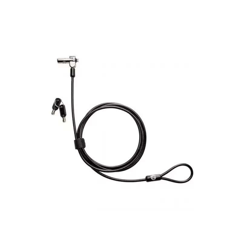 HP Nano MK Lock - Raktinis kabelio užraktas, skirtas Kensington Nano Security Slot, 1,83 m cinkuoto plieno kabelis, juoda/sidabrinė