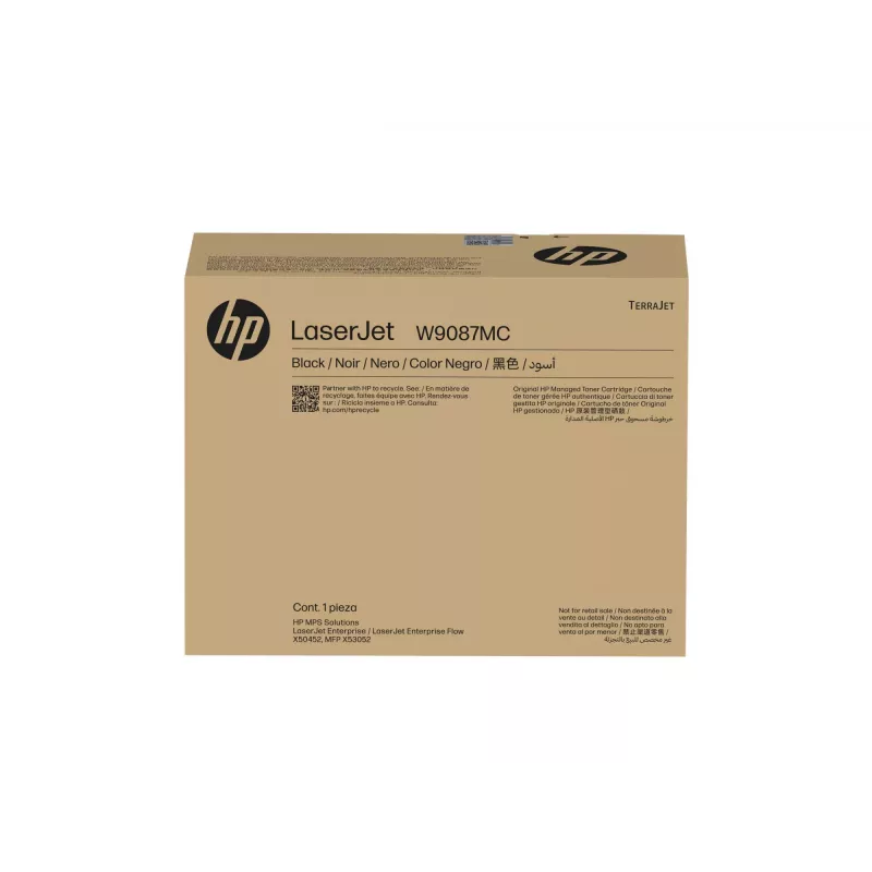 HP W9087MC juoda valdoma „LaserJet“ tonerių kasetė (50 000 puslapių)
