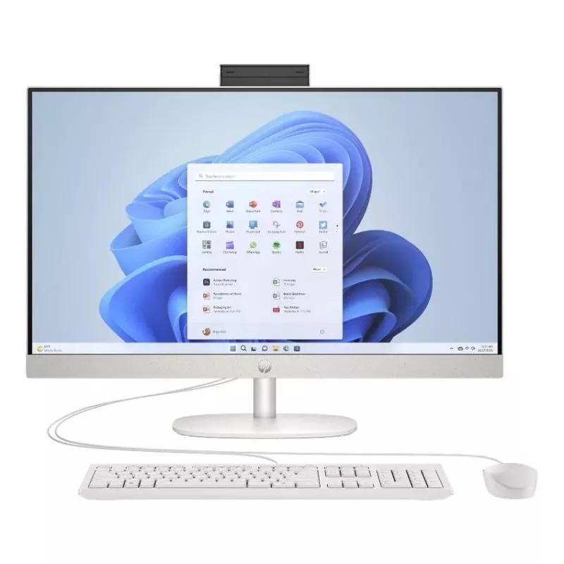 HP All-in-One 27-cr0046na stalinis kompiuteris, 27 inch FHD IPS, Intel Core i5-1334U, 8 GB RAM, 512 GB SSD, Windows 11 Home, baltas