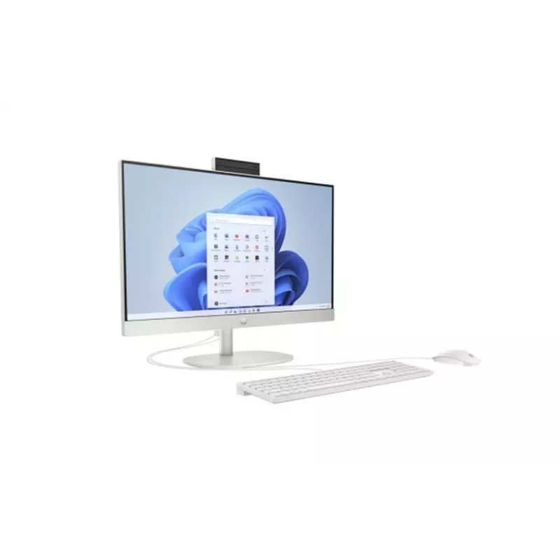 HP All-in-One 24-cr0046na stalinis kompiuteris, Intel Core i5-1334U, 8 GB RAM, 512 GB SSD, 23,8 colio Full HD IPS ekranas, Windows 11 Home, baltas
