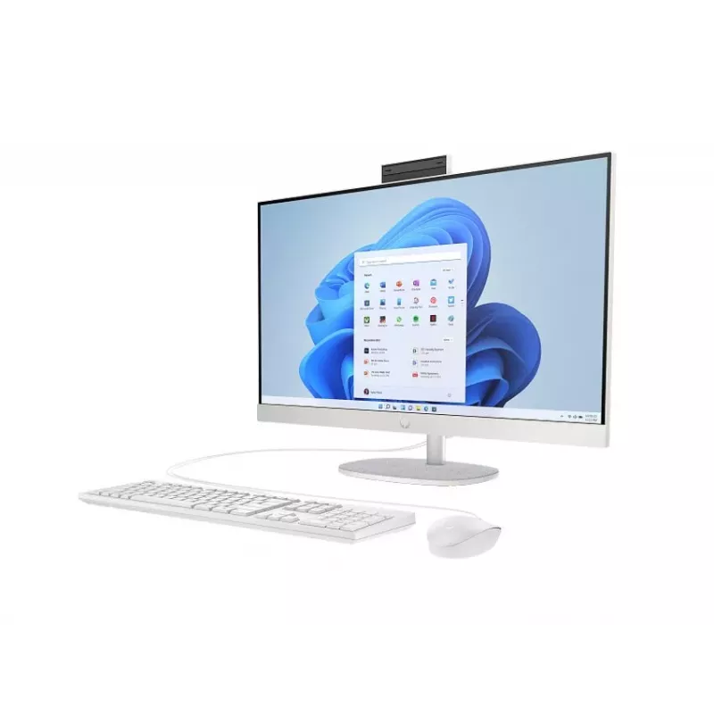 HP All-in-One 27-cr0051na, AMD Ryzen 7 7730U, 16 GB RAM, 512 GB SSD, 27 inch Full HD IPS, Windows 11 Home, White (atnaujinta prekė)