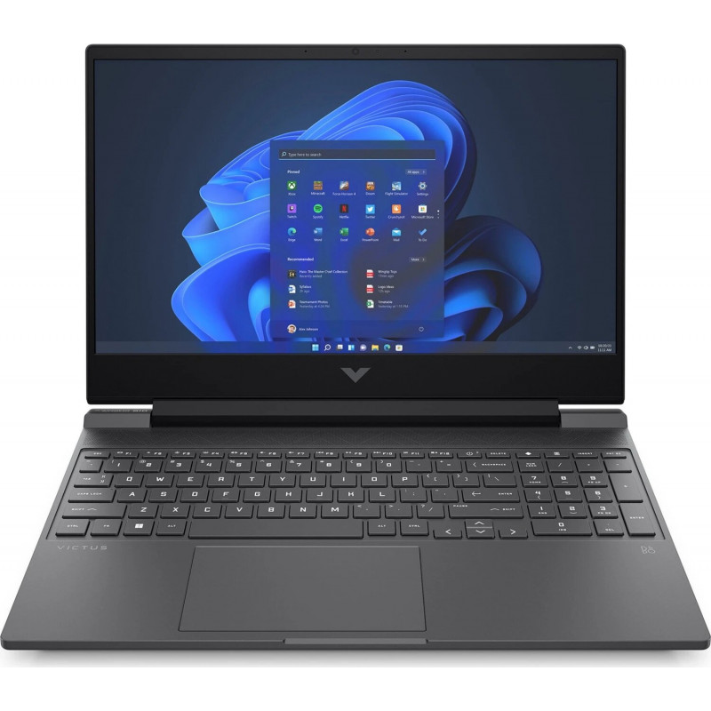 HP Victus 15-fa2141ng 15.6 inch FHD IPS 144Hz žaidimų nešiojamas kompiuteris, Intel Core i5-13420H, 16GB RAM, 512GB SSD, NVIDIA GeForce RTX 3050, Windows 11 Home, Mica Silver
