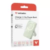 Verbatim Charge 'n' Go Magnetic Wireless Power Bank su stovu 10000mAh USB-C PD 3.0 Žalia