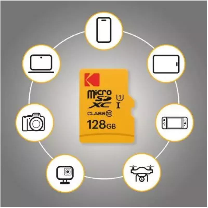 Kodak MicroSDXC 128GB UHS-I U3 Ultra atminties kortelė