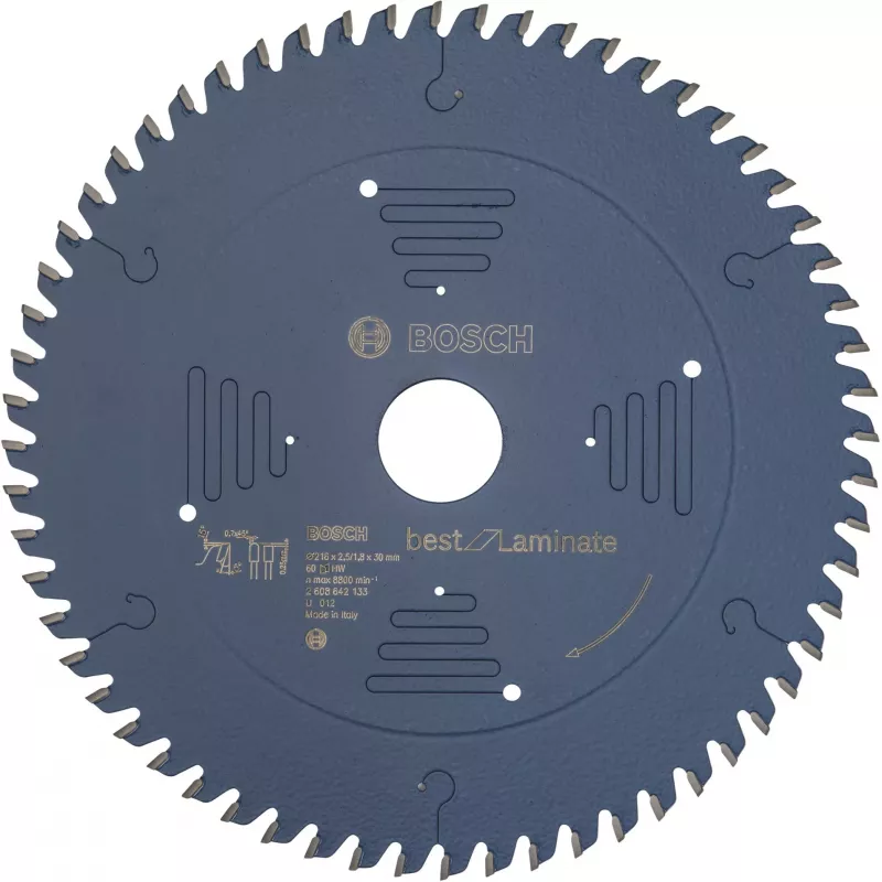 Bosch 2608642133 Optiline Wood Circular Saw Blade 216mm 60 Teeth HLTCG for Laminate
