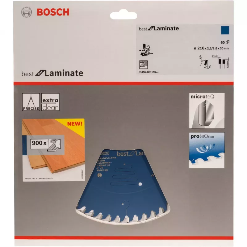 Bosch 2608642133 Optiline Wood Circular Saw Blade 216mm 60 Teeth HLTCG for Laminate