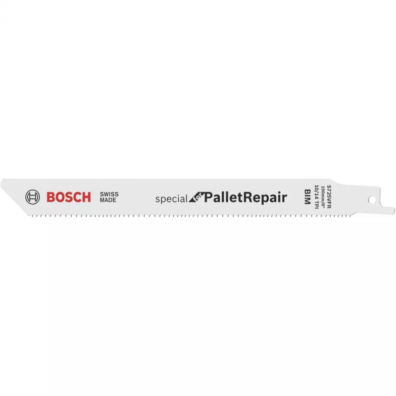 BOSCH S 725 VFR pjūklo diskas atbuliniam pjūklui, skirtas padėklų remontui, bimetalinis, 190 mm, 100 vnt. pakuotė