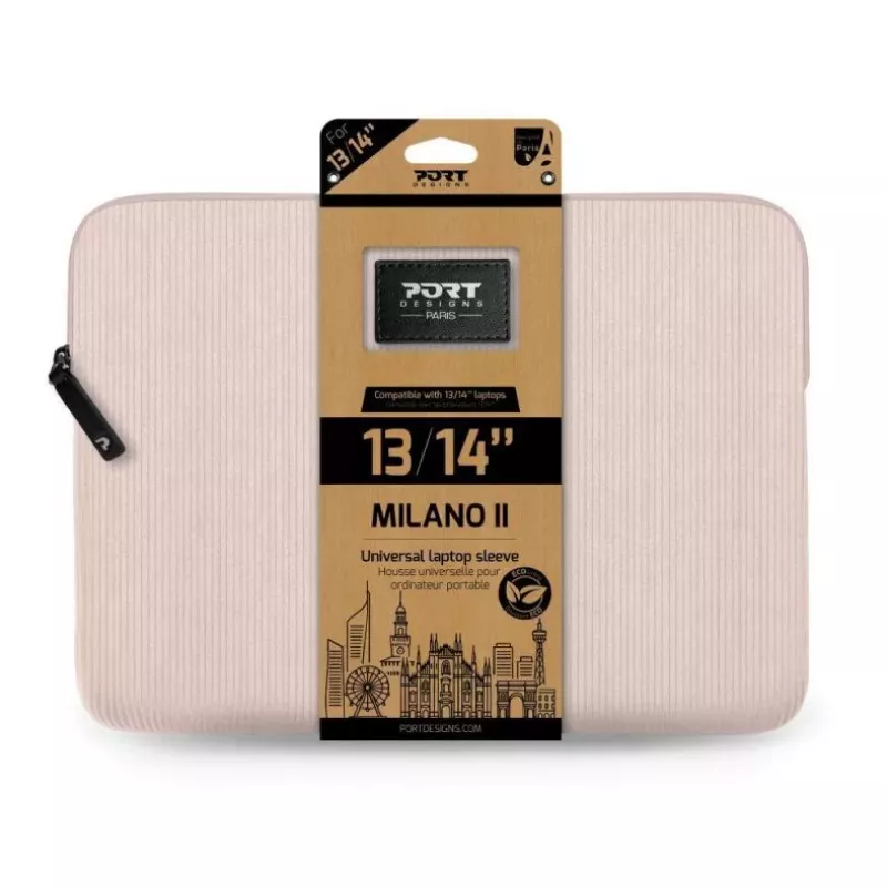 PORT DESIGNS Milano II Eco Sleeve 13/14 Blush Pink