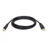 Tripp Lite U022-015 USB 2.0 Hi-Speed A/B įrenginių kabelis, ekranuotas, kištukas/kištukas, 15 ft (4,57 m), juodas