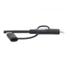 Eaton Tripp Lite Series Universal USB-A to Lightning, USB Micro-B ir USB-C Sync/Charge kabelis (M/3xM), MFi sertifikuotas, juodas, 6 ft. (1,8 m)