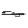 Eaton Tripp Lite Series Universal USB-A to Lightning, USB Micro-B ir USB-C Sync/Charge kabelis (M/3xM), MFi sertifikuotas, juodas, 6 ft. (1,8 m)