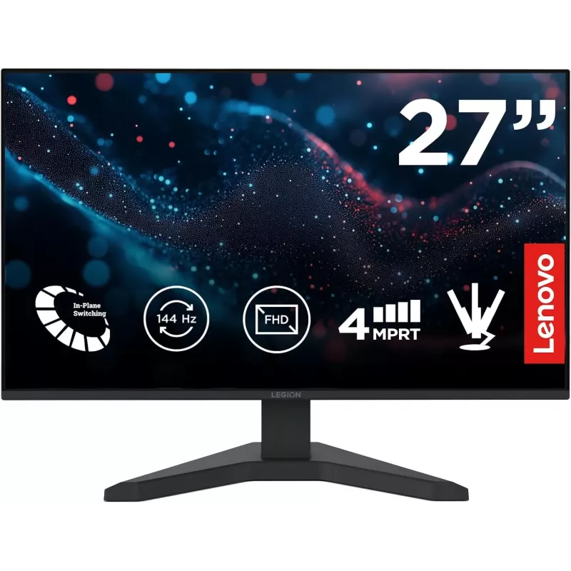 Lenovo Legion R27s 27 inch IPS QHD Gaming Monitor, 180Hz, 0.5ms, FreeSync Premium, HDR400