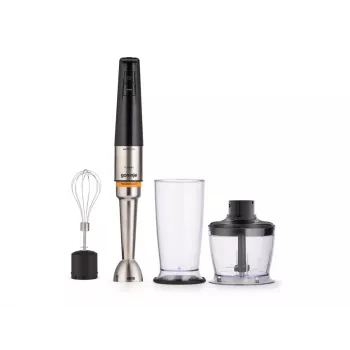 Gorenje HBX1200EB 1200 W rankinis blenderis su plastikiniu indu, 0,8 l, nerūdijančio plieno velenu, juodas
