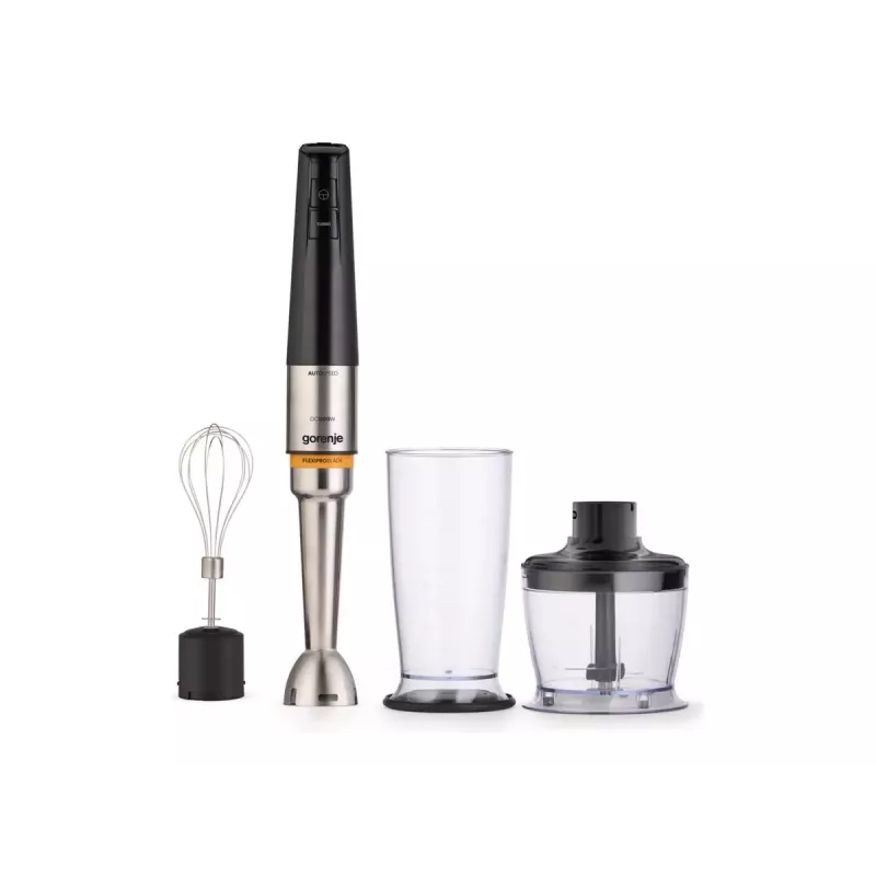 Gorenje HBX1200EB 1200 W rankinis blenderis su plastikiniu indu, 0,8 l, nerūdijančio plieno velenu, juodas