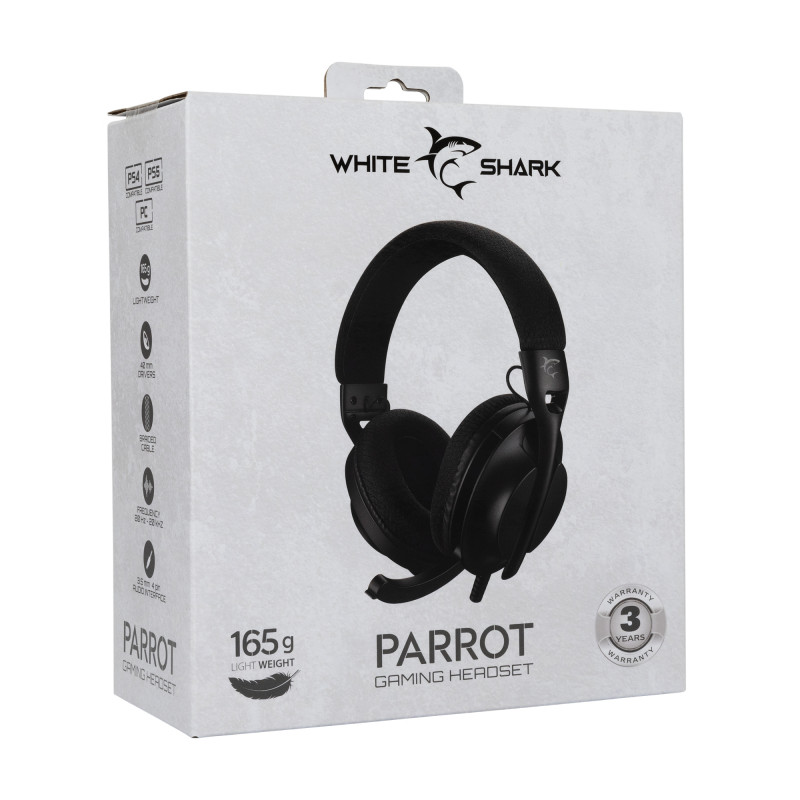 White Shark PARROT GH-2440 Black Gaming Headset