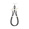 SBOX LANYARD BLACK USB-C į USB-C laidas 1,5 m juodas