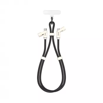 SBOX LANYARD BLACK USB-C į USB-C laidas 1,5 m juodas