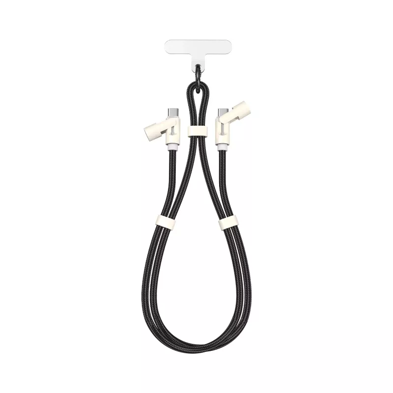 SBOX LANYARD BLACK USB-C į USB-C laidas 1,5 m juodas
