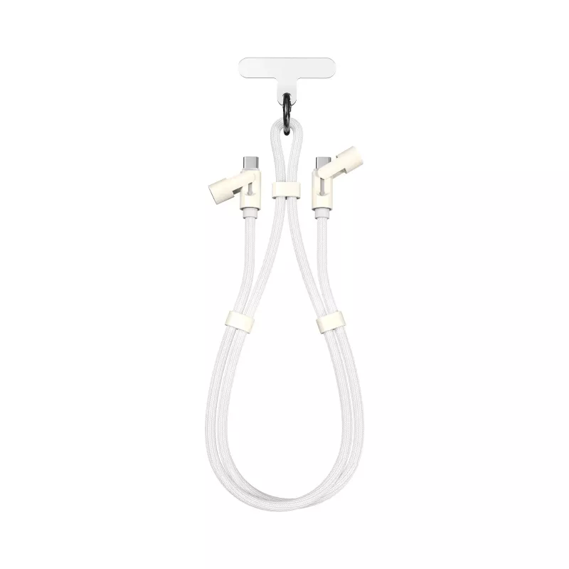 SBOX Lanyard White USB-C į USB-C laidas 1,5 m baltas
