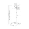SBOX FS-622 LED TV Floor Mount 32-65 inch Black