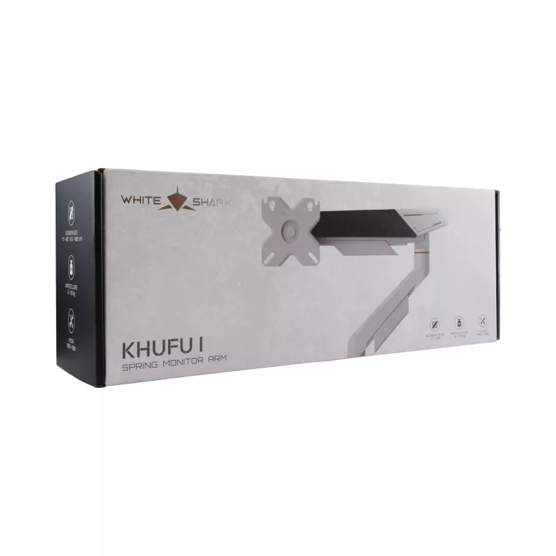 White Shark KHUFU-I GMS-3210 Vieno monitorio stalinis laikiklis 17 inch-32 inch ekranams, juodas