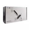 White Shark KHUFU-II GMS-3211 Dvigubas monitorių stovas ant stalo - dujinė spyruoklė, 17 inch-32 inch, 9 kg vienai rankai, juoda