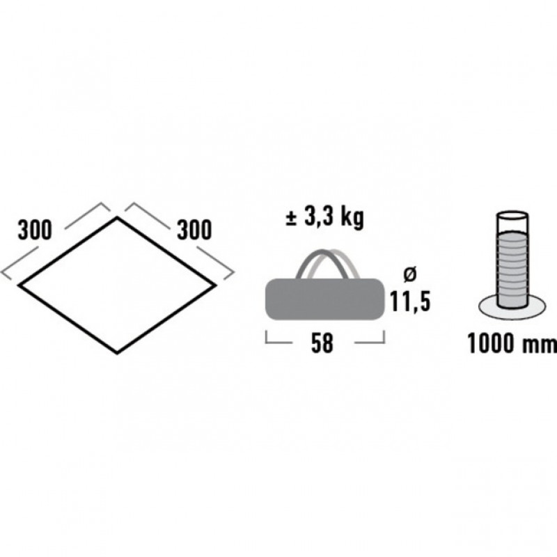 High Peak Tarp 1 (Grey, 3m x 3m)