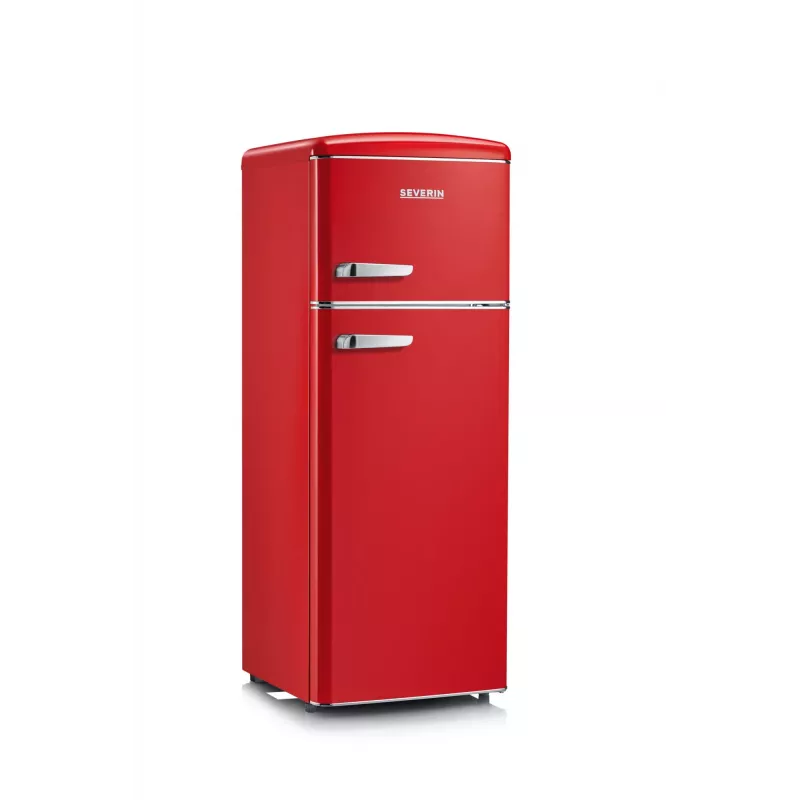 SEVERIN RKG 8930 Retro Red Šaldytuvas-Šaldiklis, 208 L, Energijos klasė E
