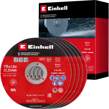 EINHELL-KWB plonas pjovimo diskas, Ø 115 x 1,0 mm, 5 vnt. (kampiniam šlifuokliui)