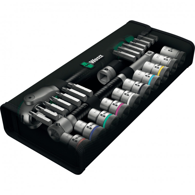 WERA Zyklop Speed Ratchet Set 1/2 inch + Sockets, 28 vnt.
