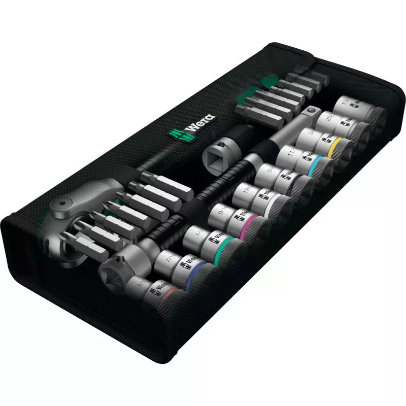 WERA Zyklop Speed Ratchet Set 1/2 inch + Sockets, 28 vnt.