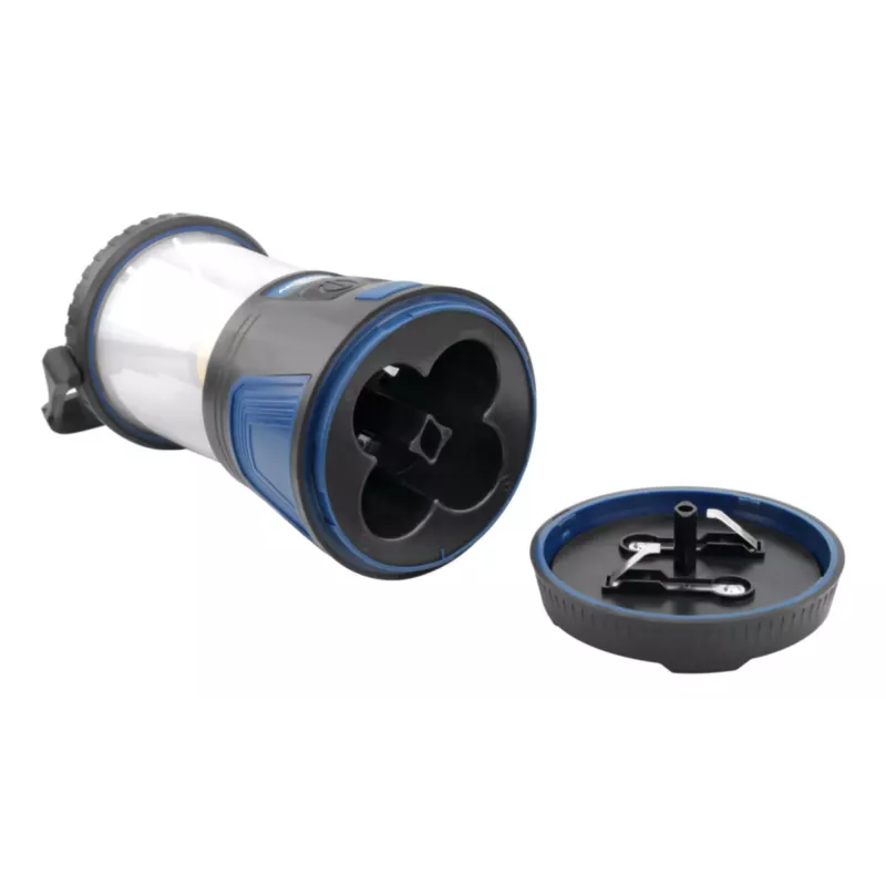 ANSMANN CL600B Baterijomis maitinamas kempingo žibintas - Juoda/Mėlyna - ABS - Kabliukas - IPX4 - 600 liumenų