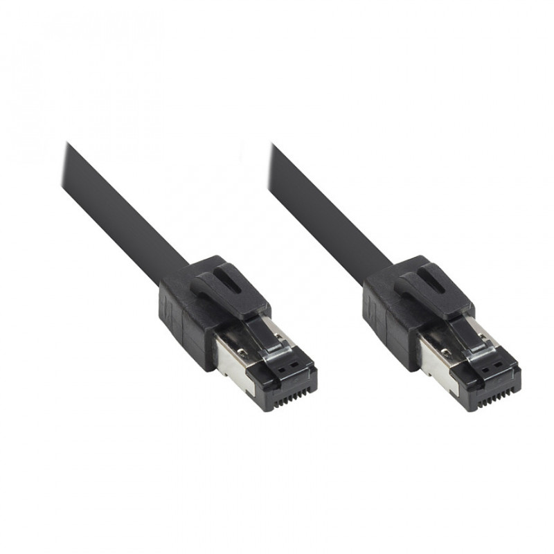 GoodConnections RNS® Cat.8.1 S/FTP Patch Cable, 0,5m, Juoda, LSZH, 40Gbit/s, 2000MHz