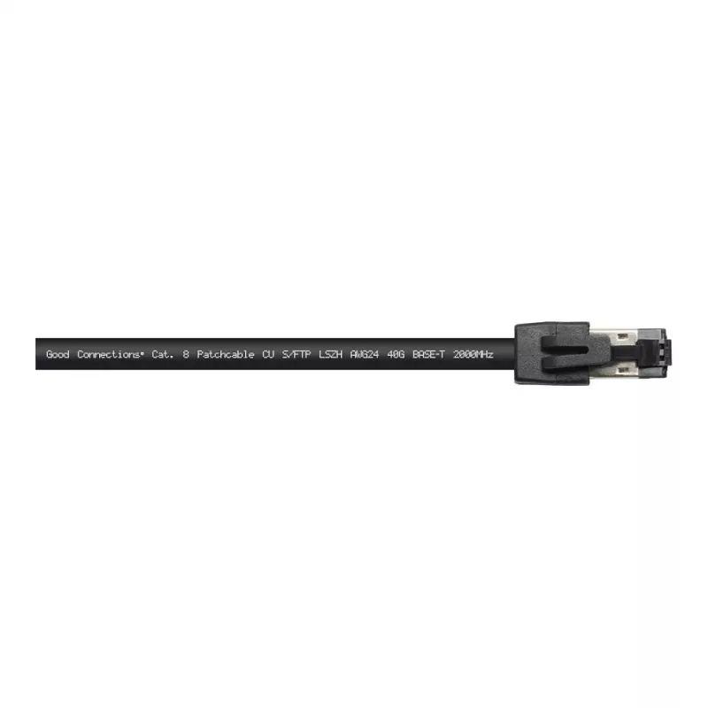 GoodConnections RNS® Cat.8.1 S/FTP Patch Cable, 0,5m, Juoda, LSZH, 40Gbit/s, 2000MHz
