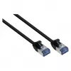Good Connections RNS® SlimLine Patch Cable Cat.6A U/FTP PiMF LSZH 500MHz Copper Black 0.5m