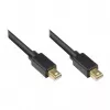 GoodConnections Mini DisplayPort 1.2 laidas, kištukas-kištukas, auksuotas, juodas, 1 m