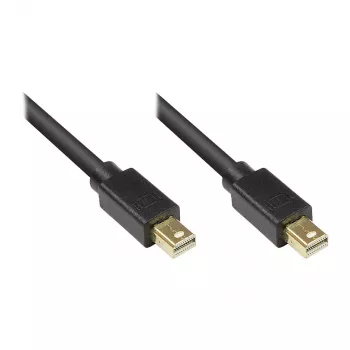 GoodConnections Mini DisplayPort 1.2 laidas, kištukas-kištukas, auksuotas, juodas, 1 m