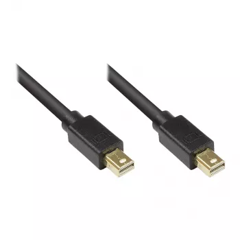 GoodConnections Mini DisplayPort 1.1 laidas, kištukas-kištukas, auksuotas, juodas, 3 m