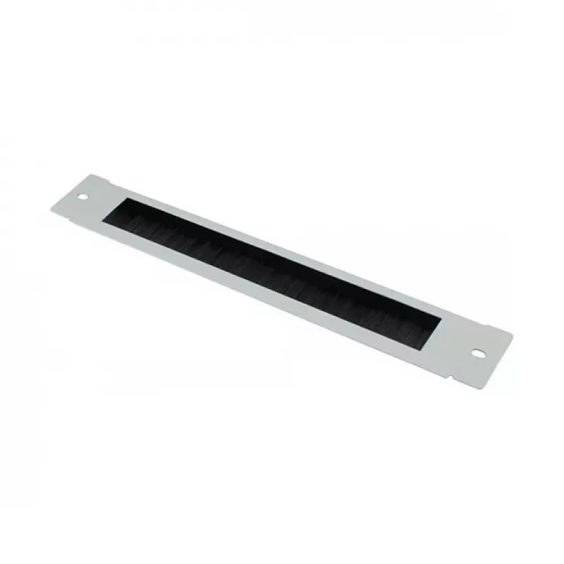 GoodConnections Brush Strip 380 mm x 57 mm, skirta Good Connections® 19 colių sieniniam korpusui FLAT-Pack (GC-RFxxxG), šviesiai pilka (RAL7035)
