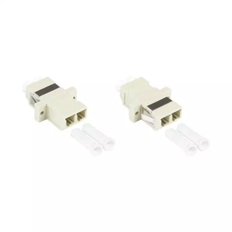 GoodConnections LC/UPC į LC/UPC dvipusis šviesolaidinis adapteris, OM2 daugiamodis, keraminė įvorė, plastikinis korpusas su flanšu, pilkas (LW-K202)