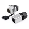 GoodConnections Industrial Connector S6 - Unpopulated Plug, RJ45 Cutout, Metal, Good Connections®