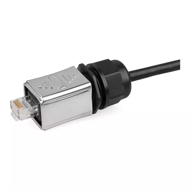 GoodConnections Industrial Connector S6 - Unpopulated Plug, RJ45 Cutout, Metal, Good Connections®