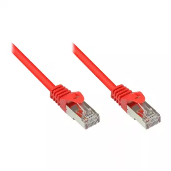GoodConnections Alcasa Cat5e RJ-45 Patch Cable, 0.15m, Red, Gold-Plated Connectors